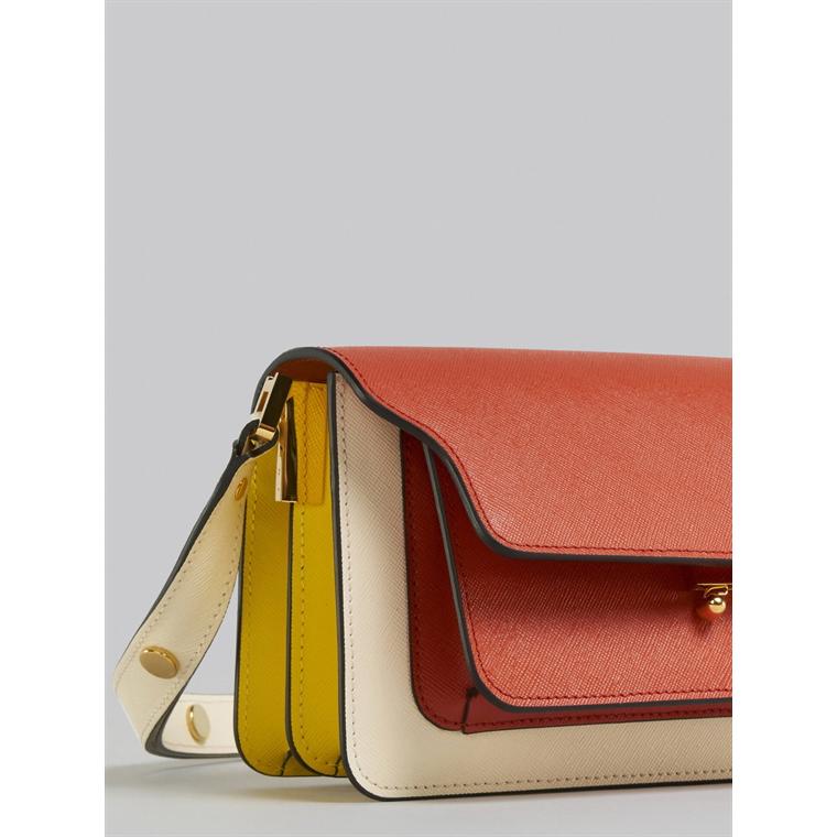 MARNI Trunk Bag EW, Tabasco/Talc/Lemon 